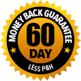 60 day money back guarantee. less P&H